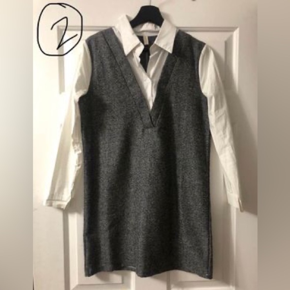 Mock Two Piece Mini Dress